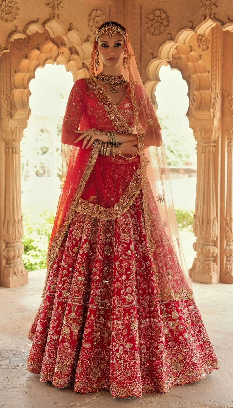 The Painted Blossoms Lehenga