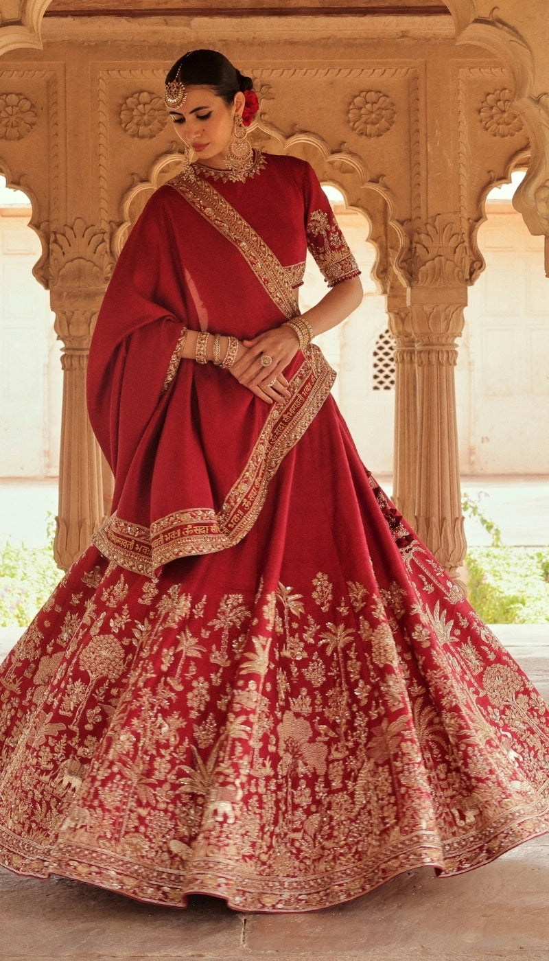 The Vanya Lehenga with silk dupion dupatta