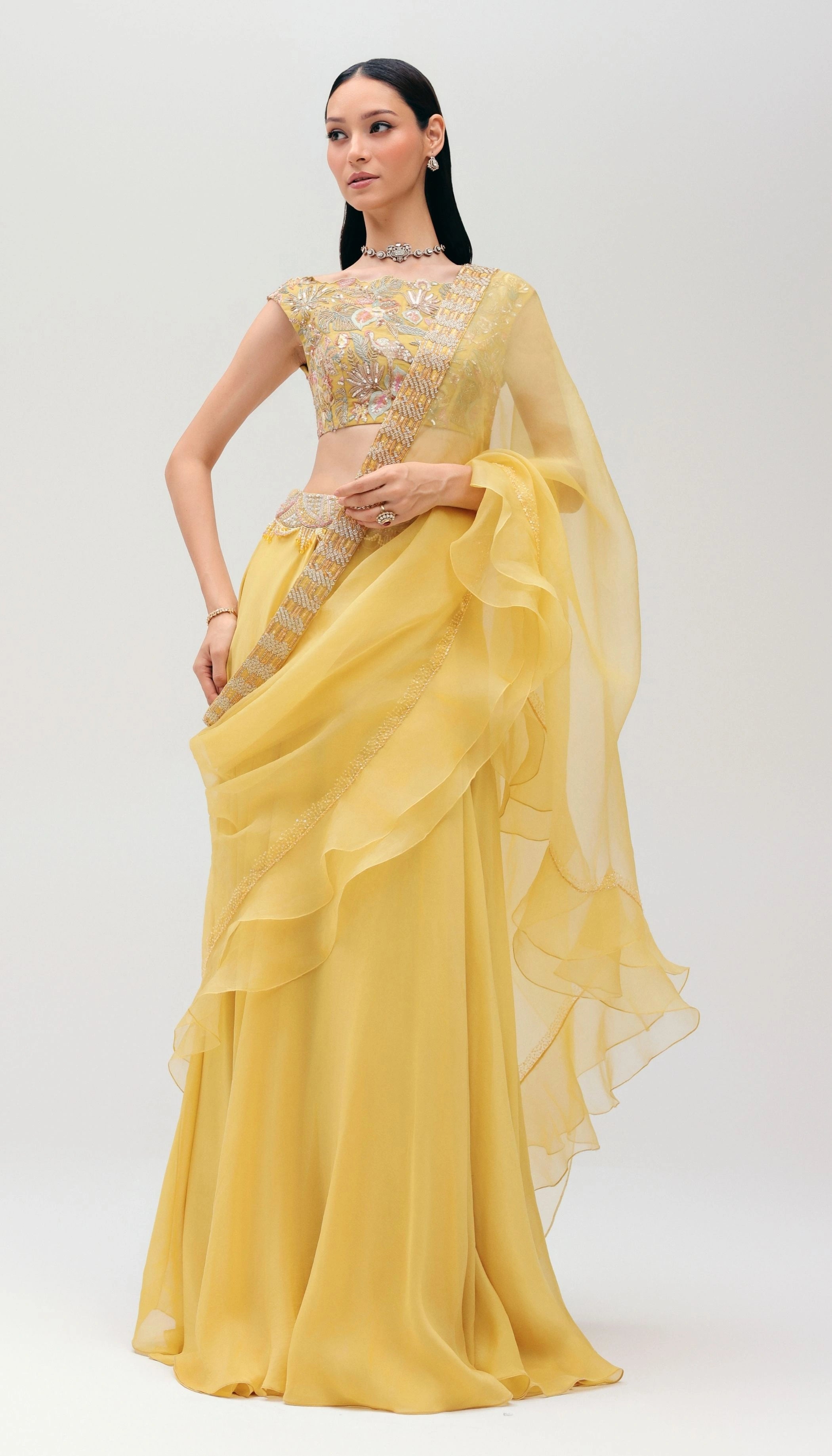 Sunrise Yellow Saree