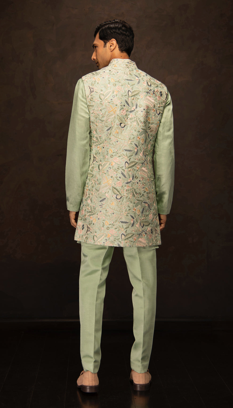 The Mint Green Embroidered Bandi