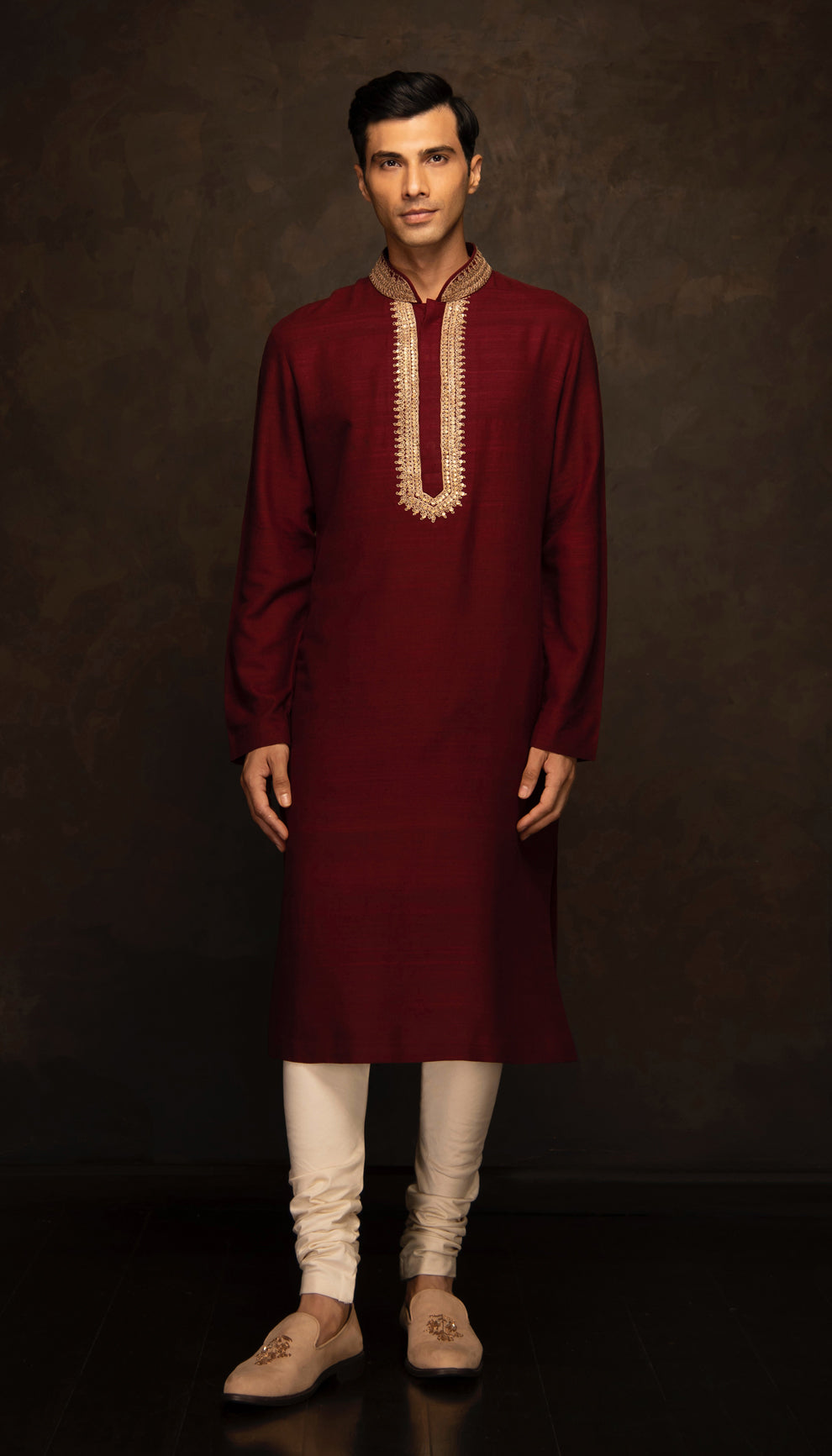 The Red Matka Silk Kurta