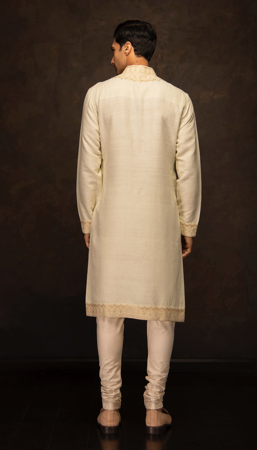 The Ivory Matka Silk Kurta