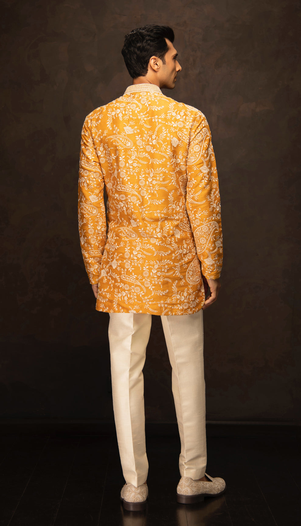 The Yellow Floating Paisley Kurta