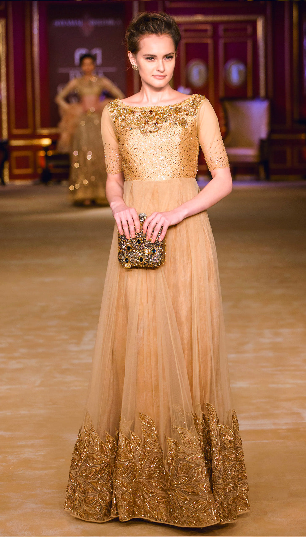 The Champagne Gold Tulle Gown