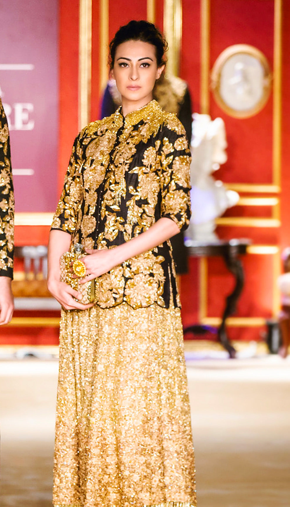 The Black Raw Silk Embroidered Jacket