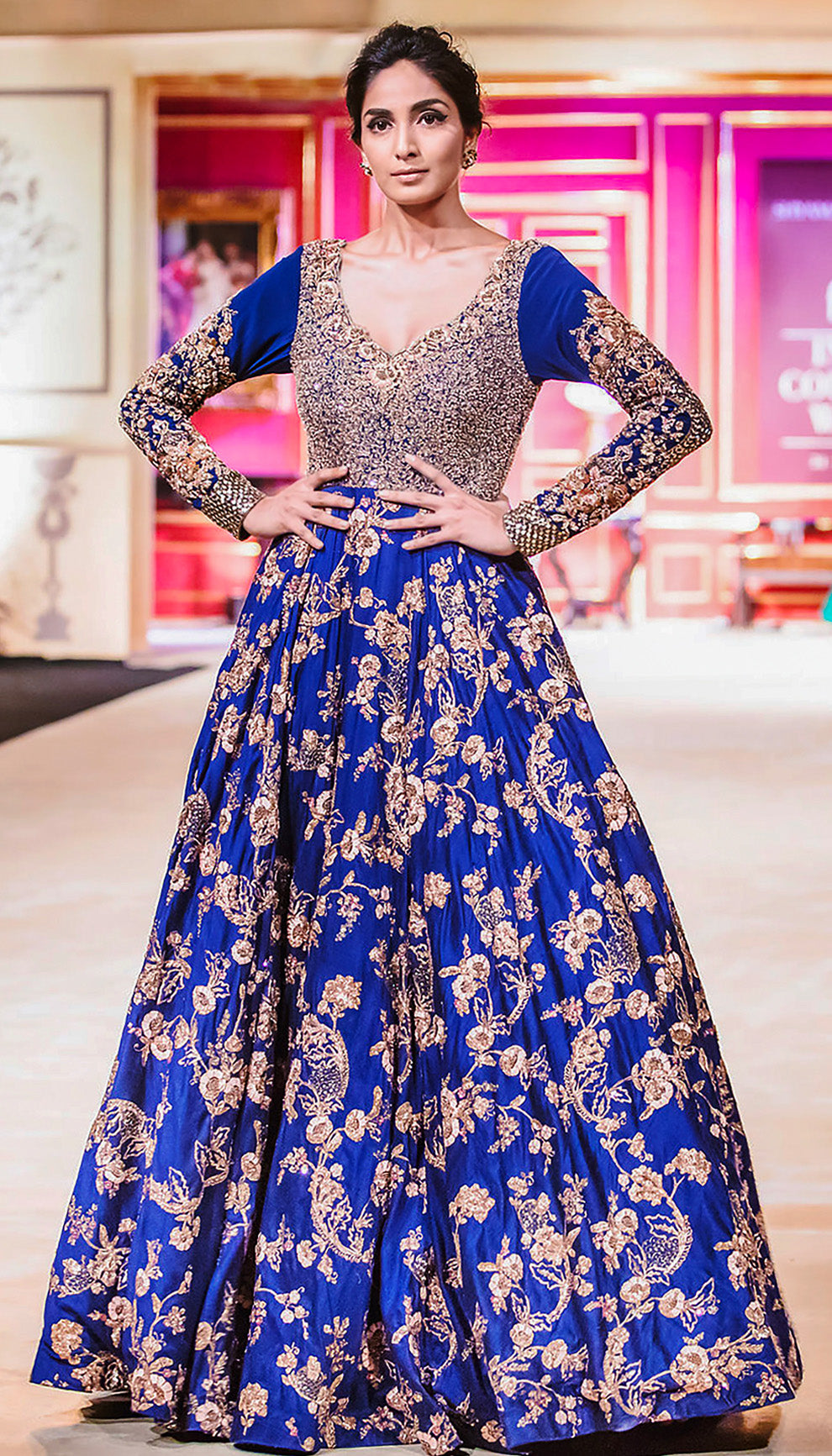 The Twilight Blue Raw Silk Gown