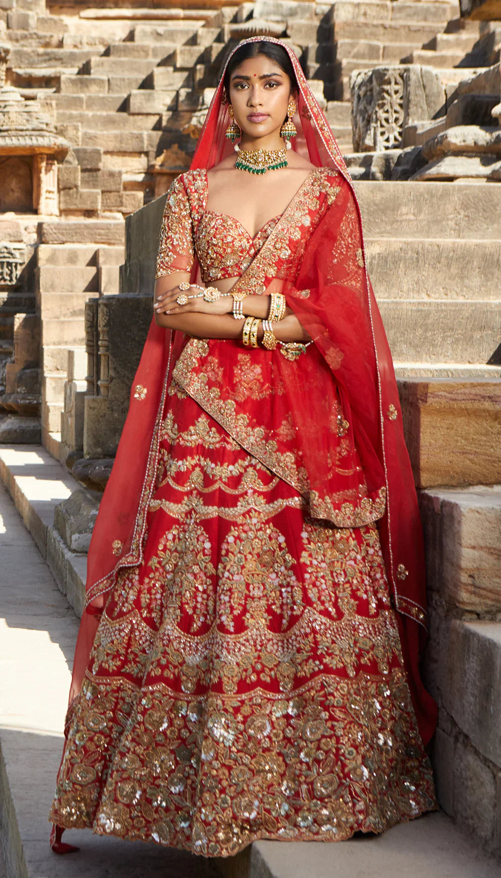 Scarlet Red Bridal Lehenga