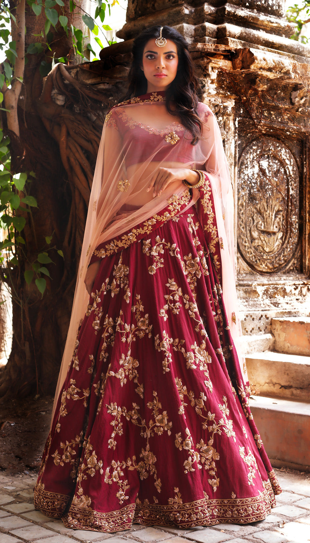 The Wine Colored Lehenga