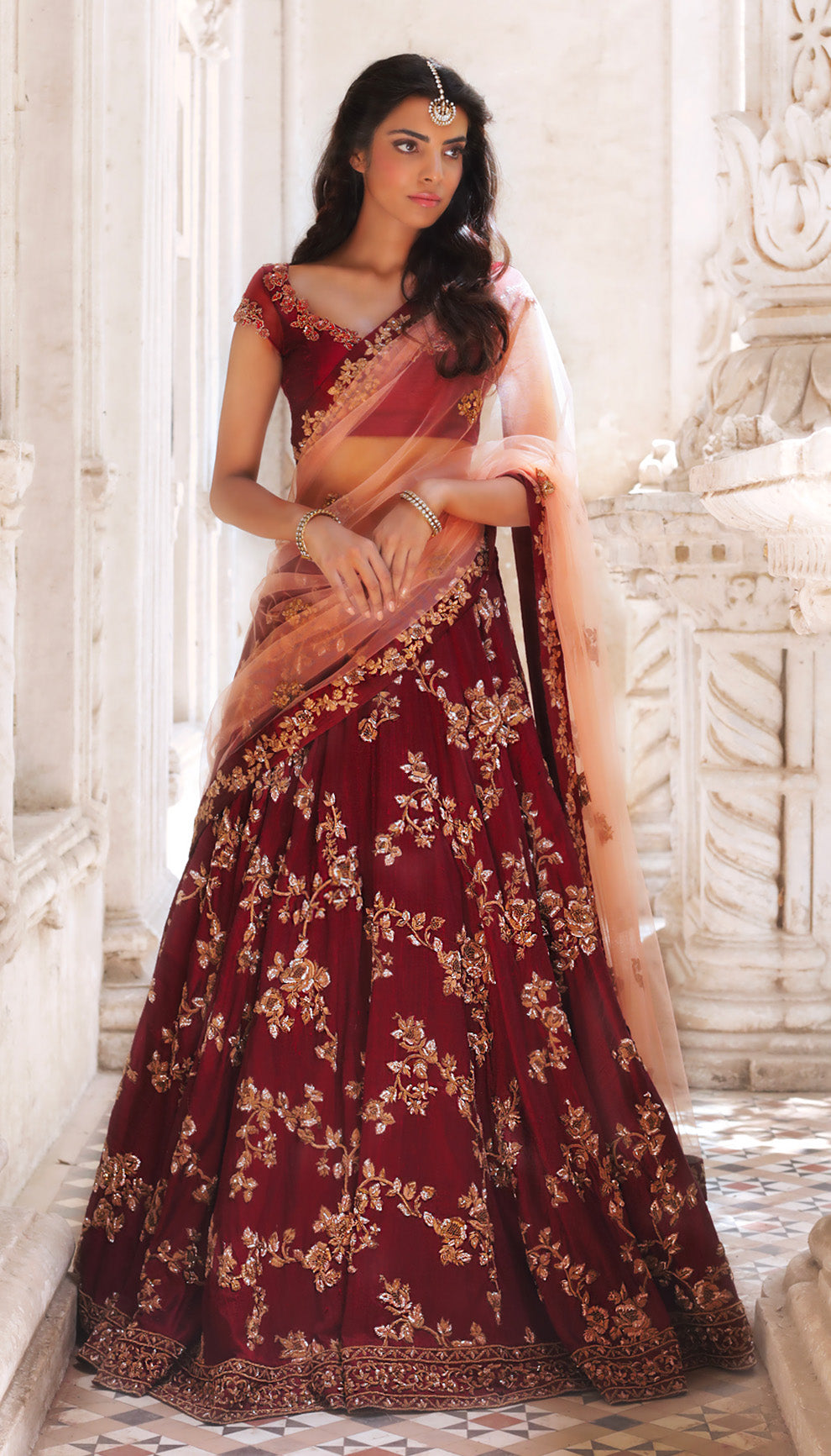 The Wine Colored Lehenga