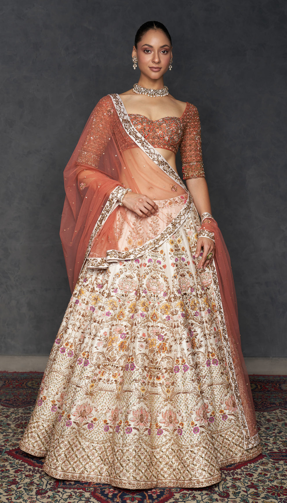 Ivory Lotus Lehenga