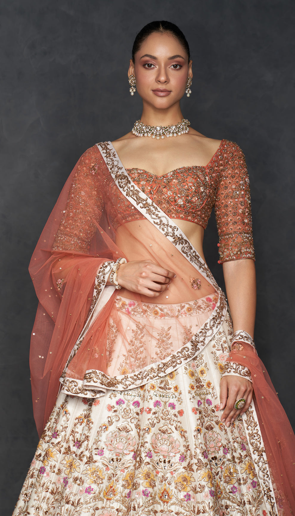Ivory Lotus Lehenga