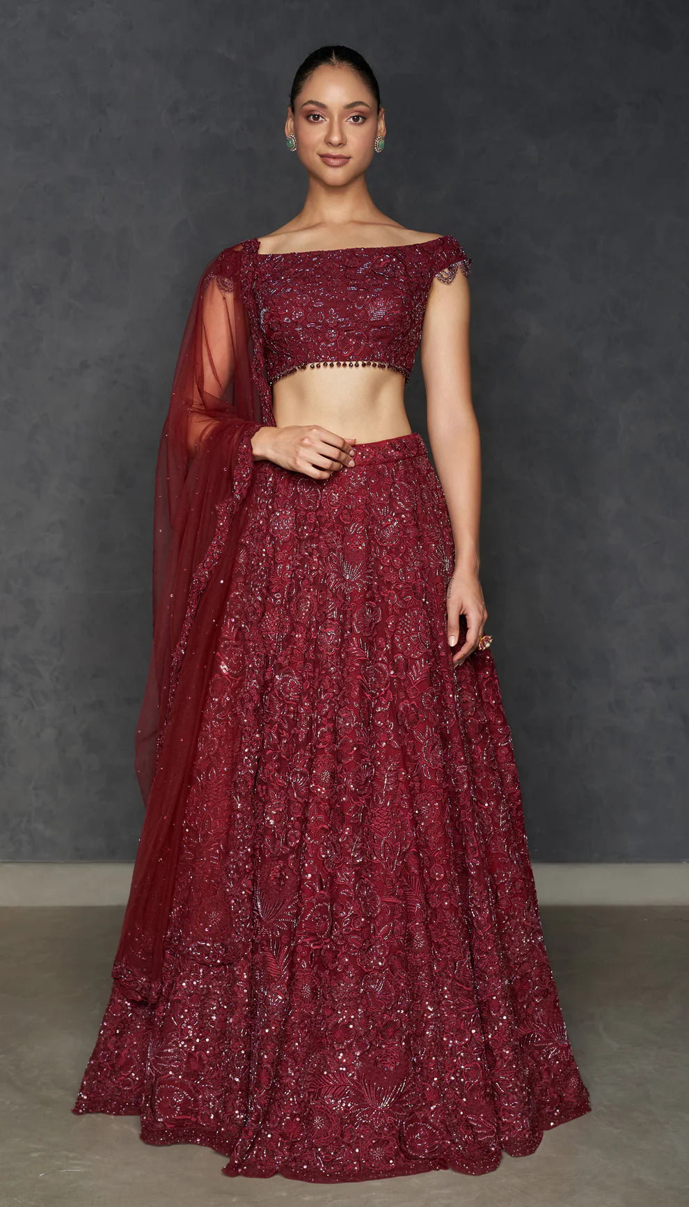 Rich Wine Tonal Lehenga