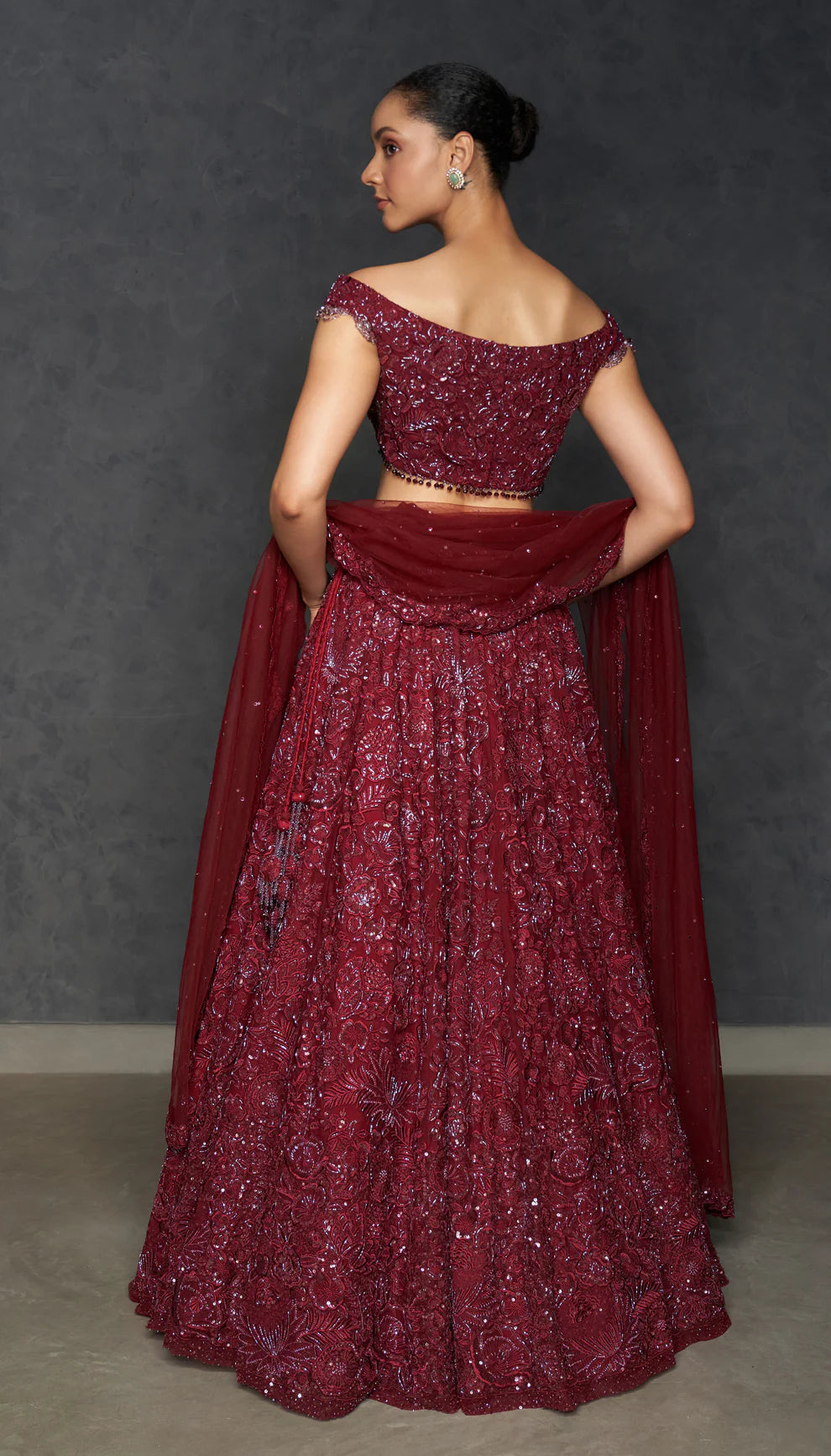 Rich Wine Tonal Lehenga