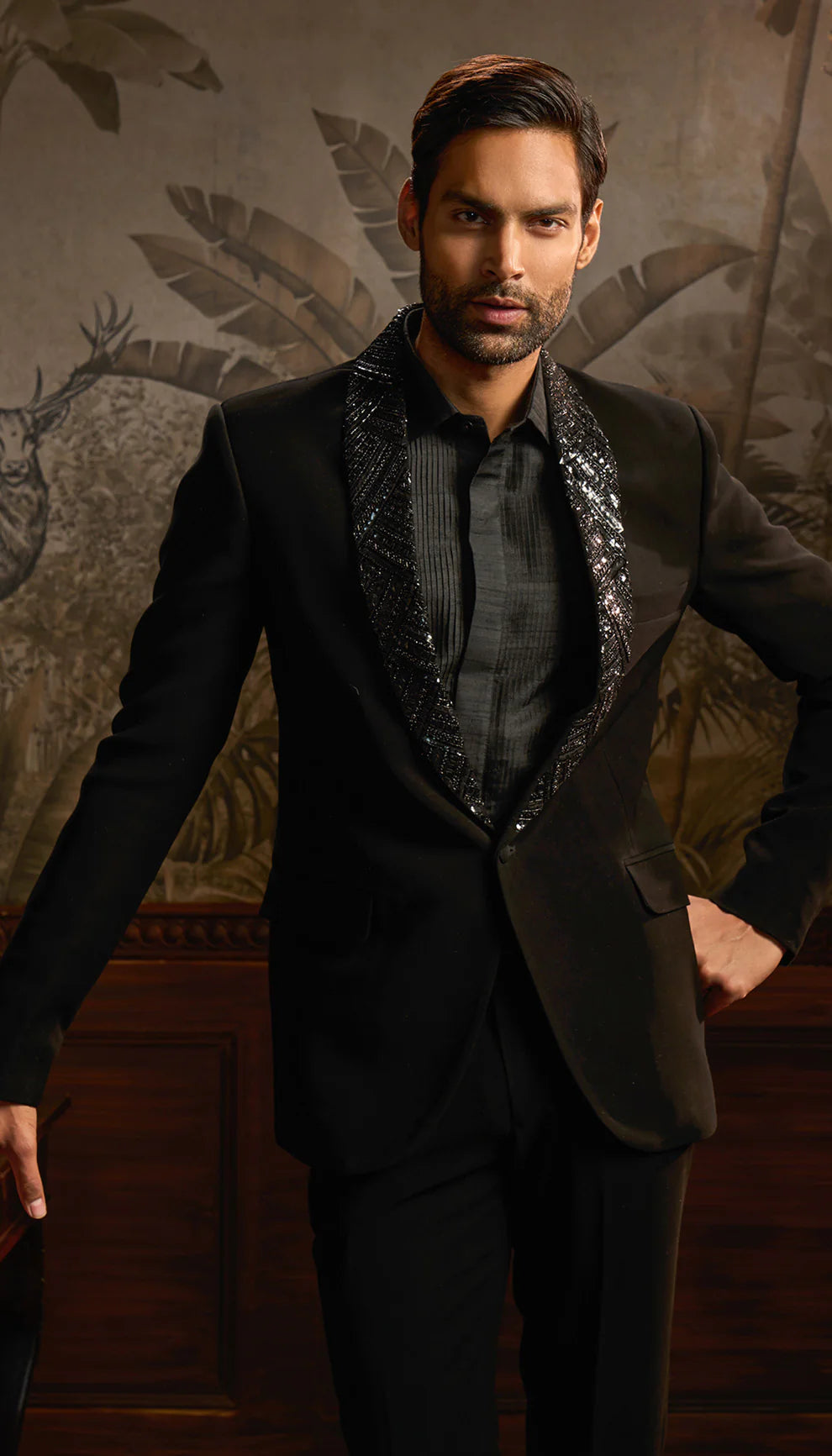 The Classic Black Sequined Cocktail Jacket
