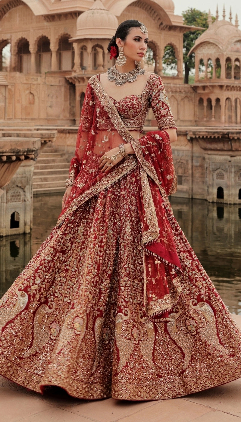 The Peacock Garden Lehenga