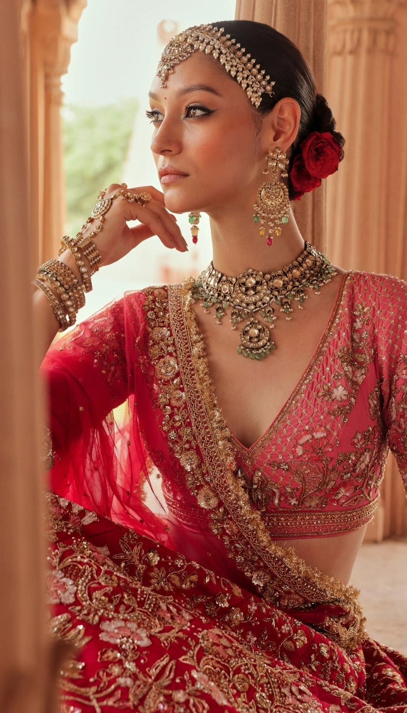 The Painted Blossoms Lehenga