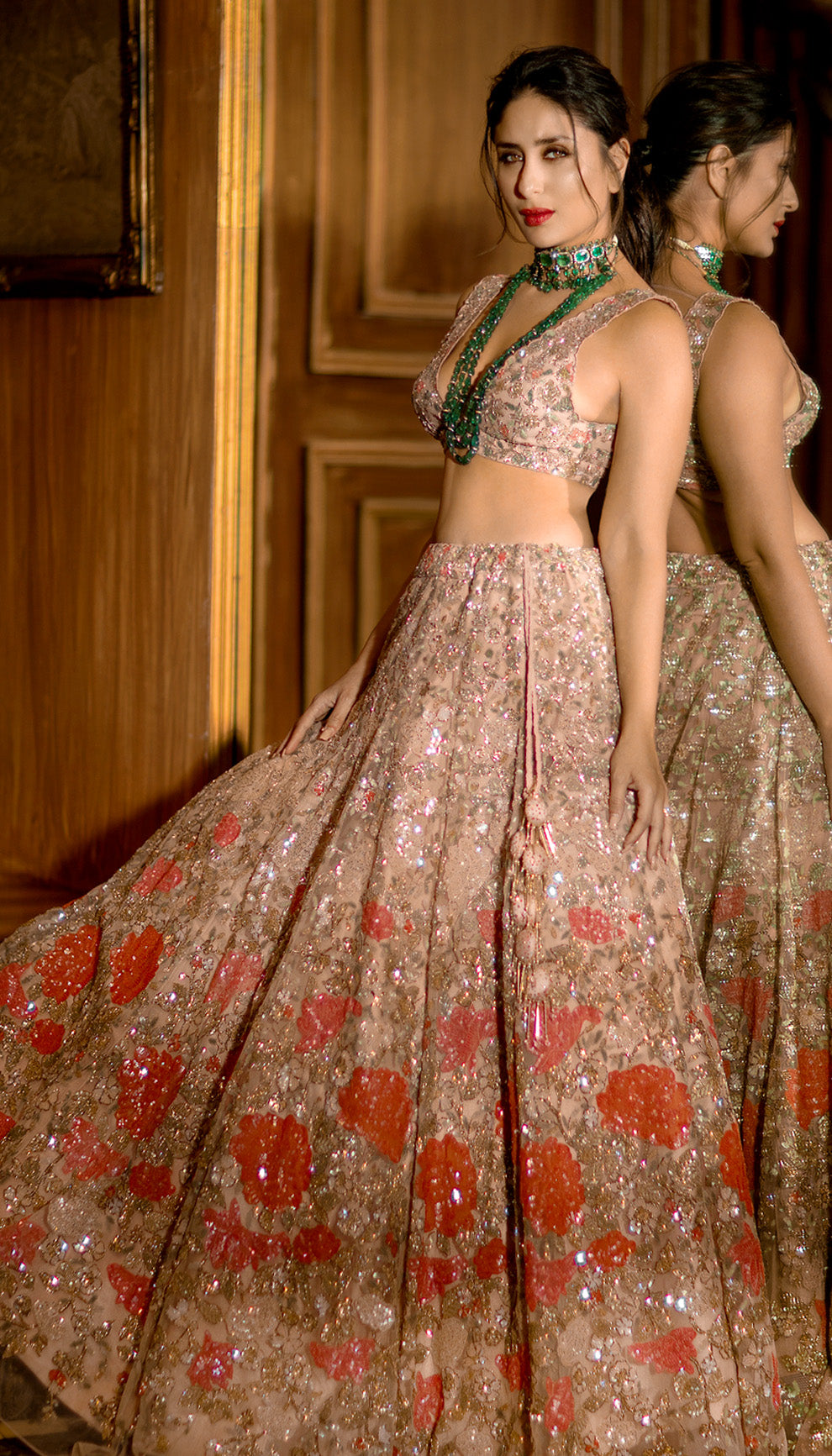 Kareena Kapoor Khan in Flower Bloom Lehenga by Shyamal & Bhumika