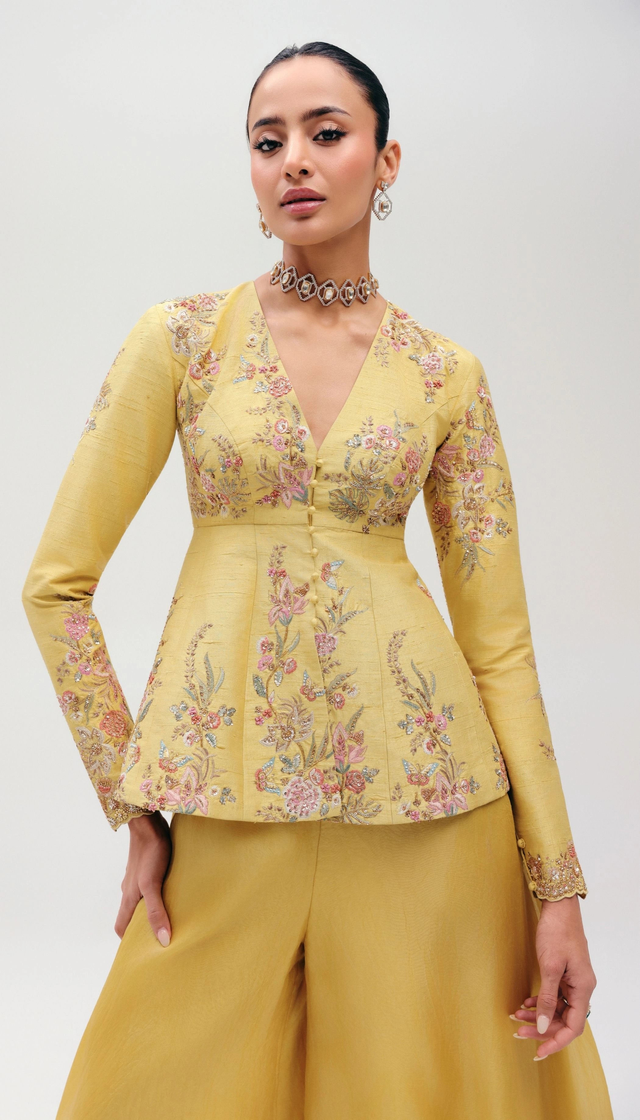 Sunrise Yellow Sharara Set