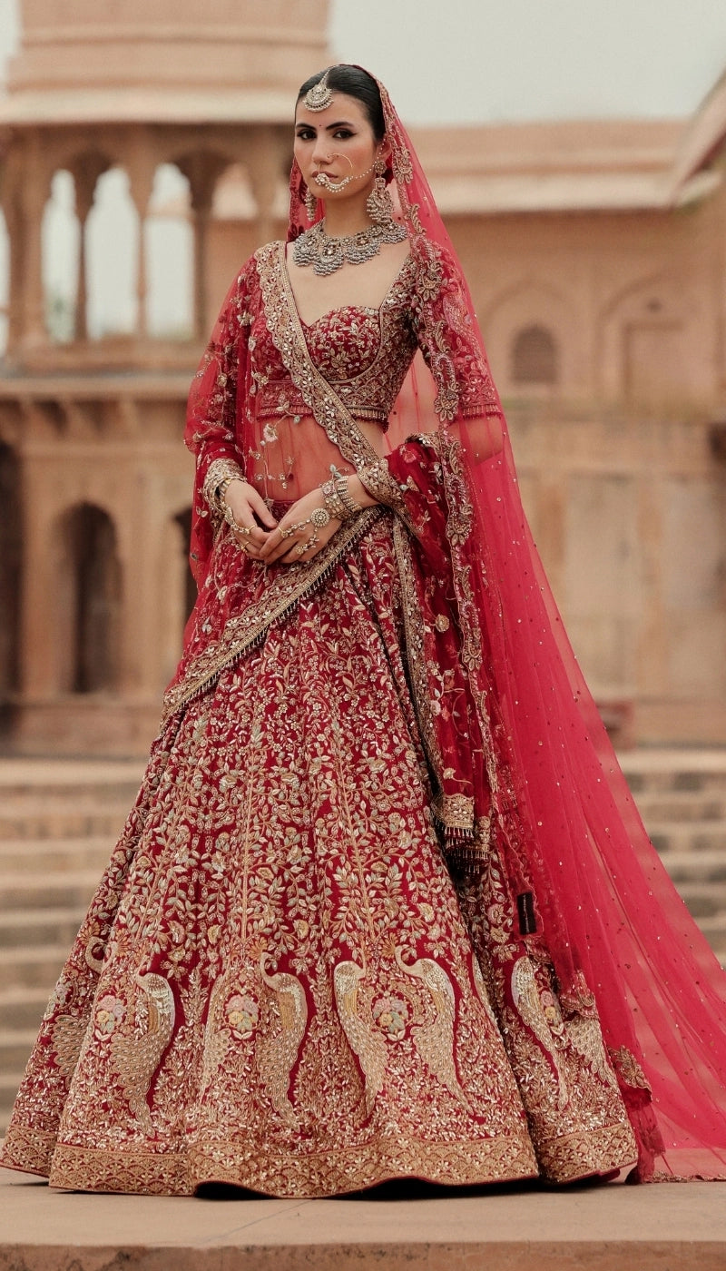 The Peacock Garden Lehenga