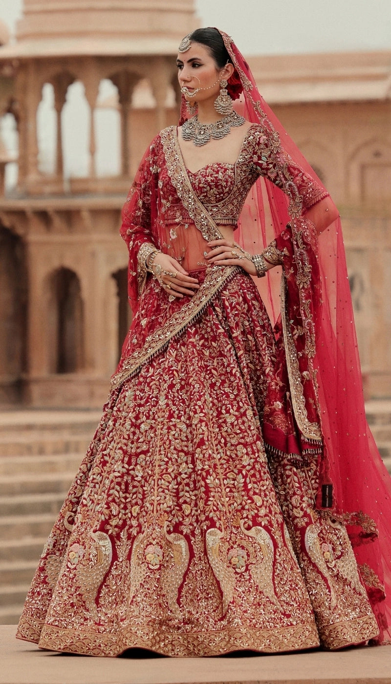 The Peacock Garden Lehenga