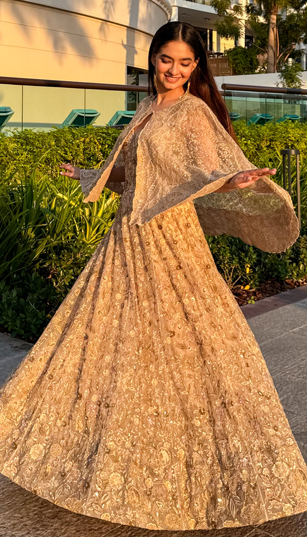 Anushka Sen in the Floating Flower Gown by Shyamal & Bhumika
