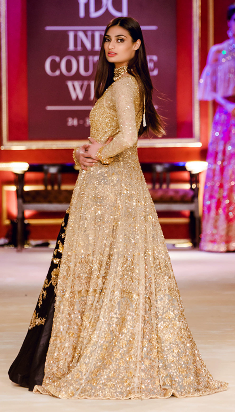 Athiya Shetty in Black Jacket Lehenga By Shyamal & Bhumika