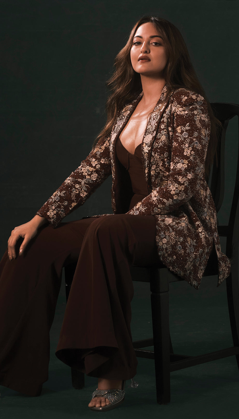 Sonakshi sinha in the iris jacket by shyamal & bhumika for the elle magazine