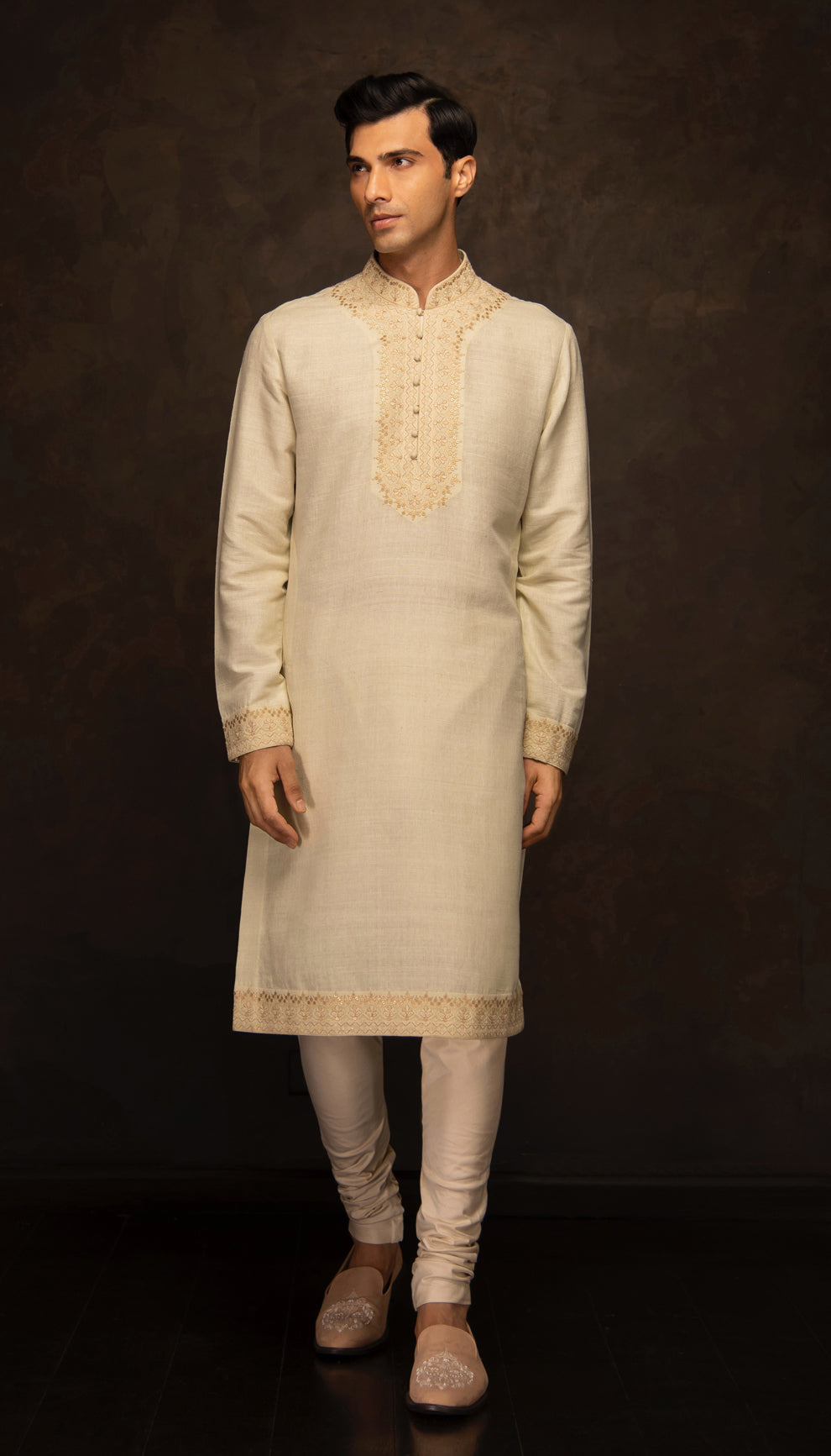 The Ivory Matka Silk Kurta