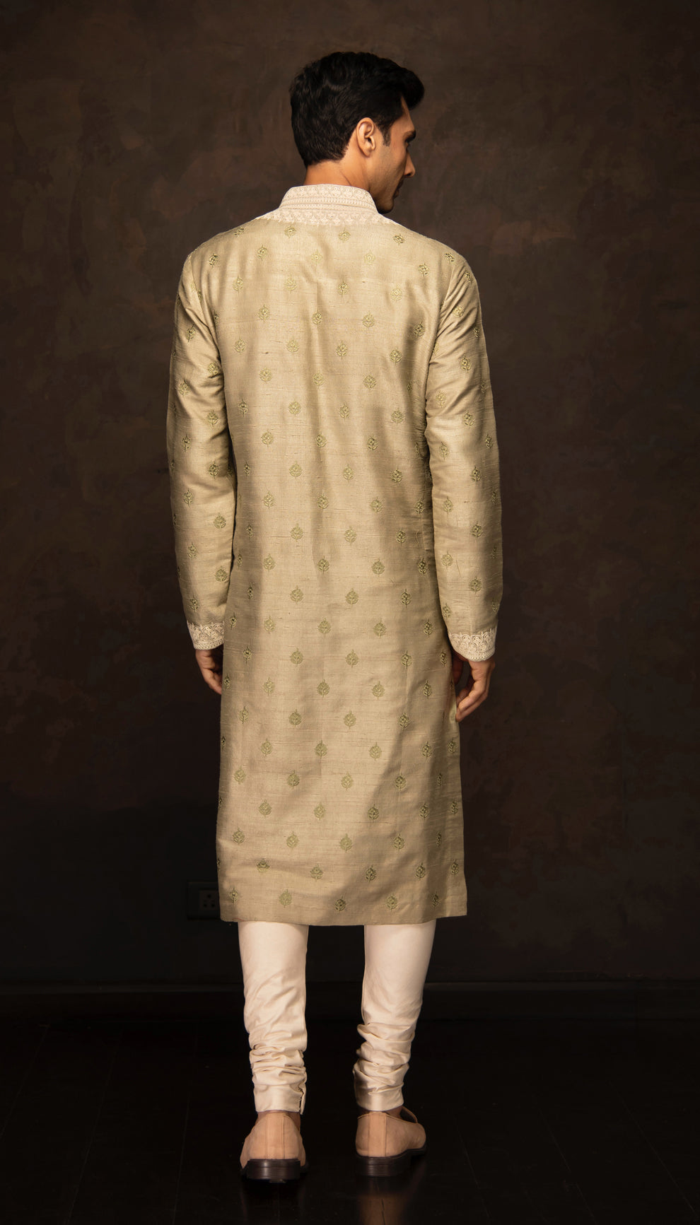 The Fennel Green Raw Silk Kurta