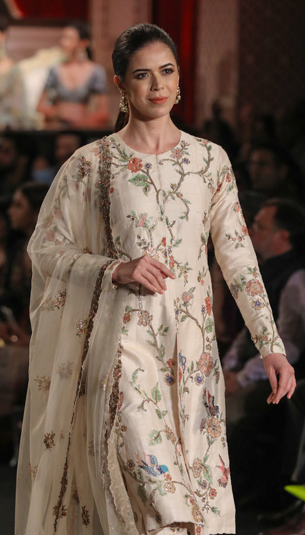 A Crisp Raw Silk Muted Ivory Sherwani