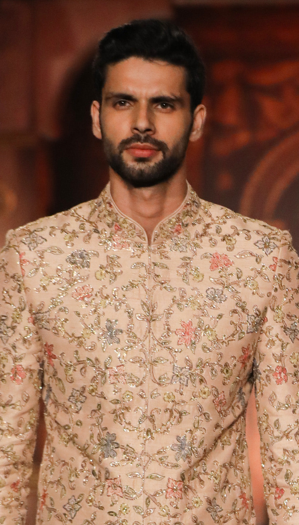 Baroque Inspired Floral Embroidery Sherwani