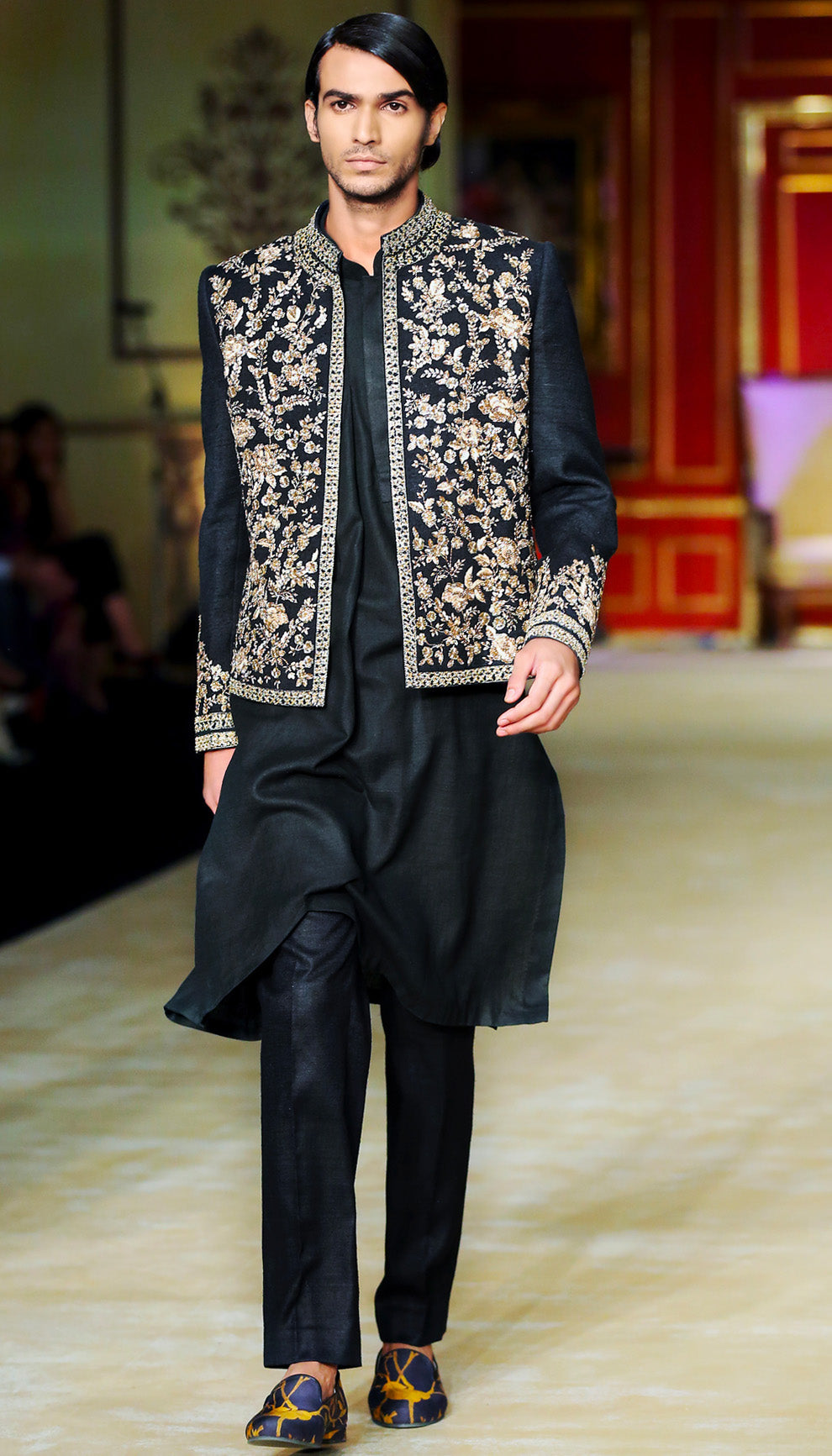 The Black Matka Silk Embroidered Jacket