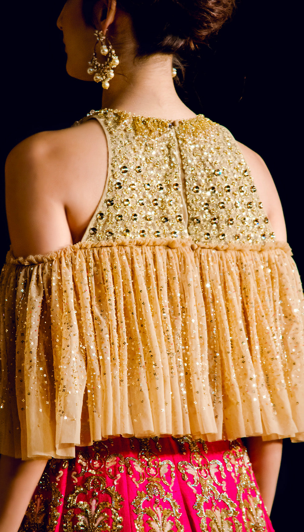 The Fuchsia Pink Raw Silk Lehenga