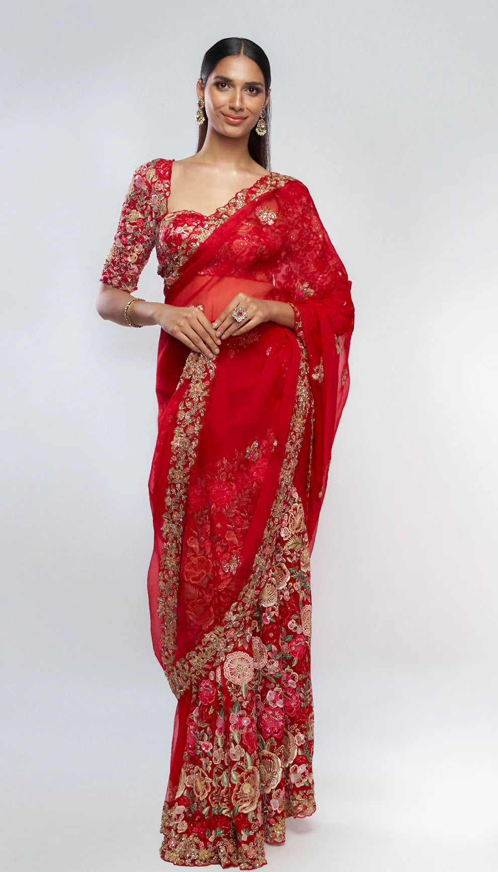 The Gardenia saree