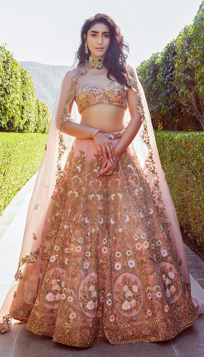 Intense Pink Tulle Lehenga