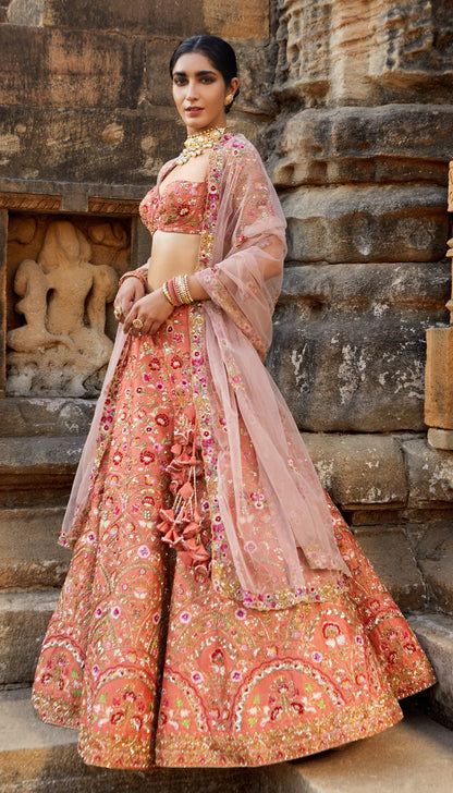 Sandstone Peach Arch Lehenga