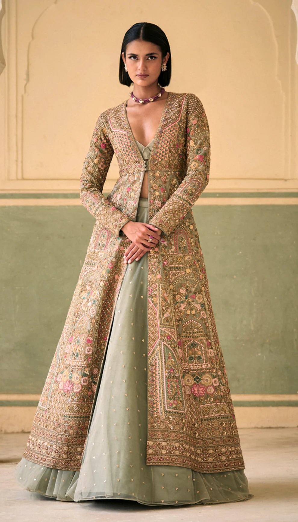 Amer Jacket Lehenga