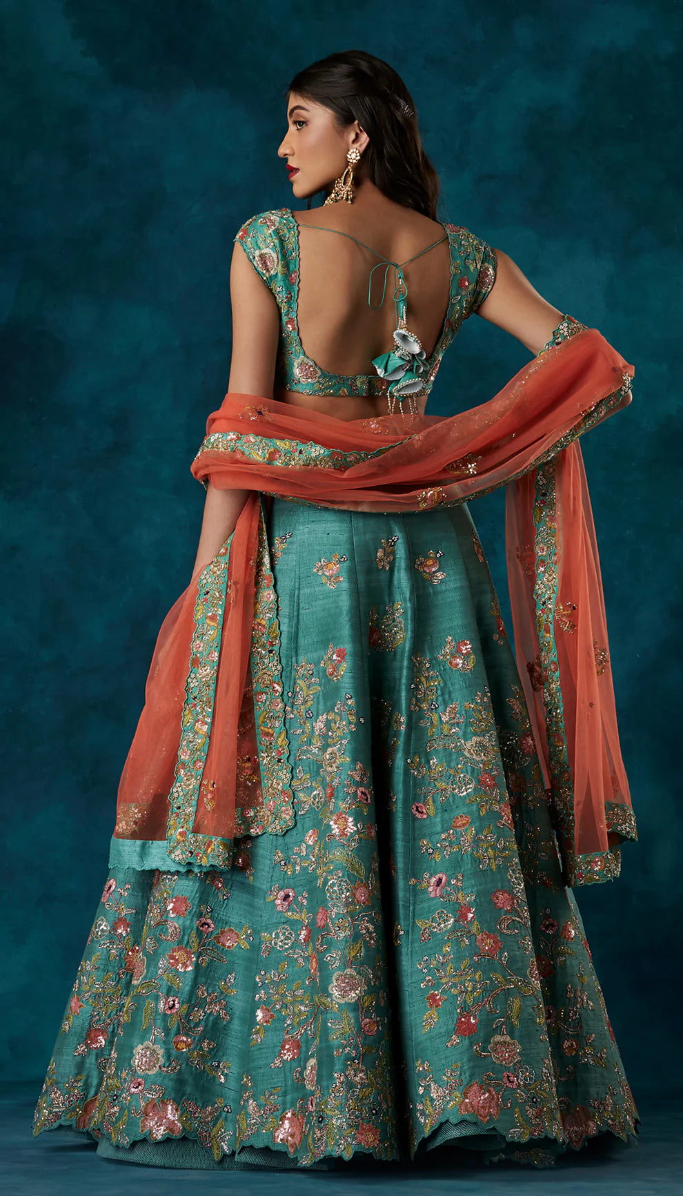 English Green Lehenga