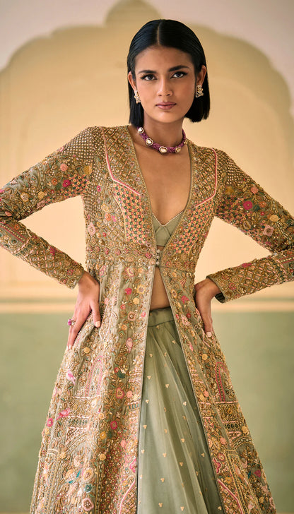 Amer Jacket Lehenga