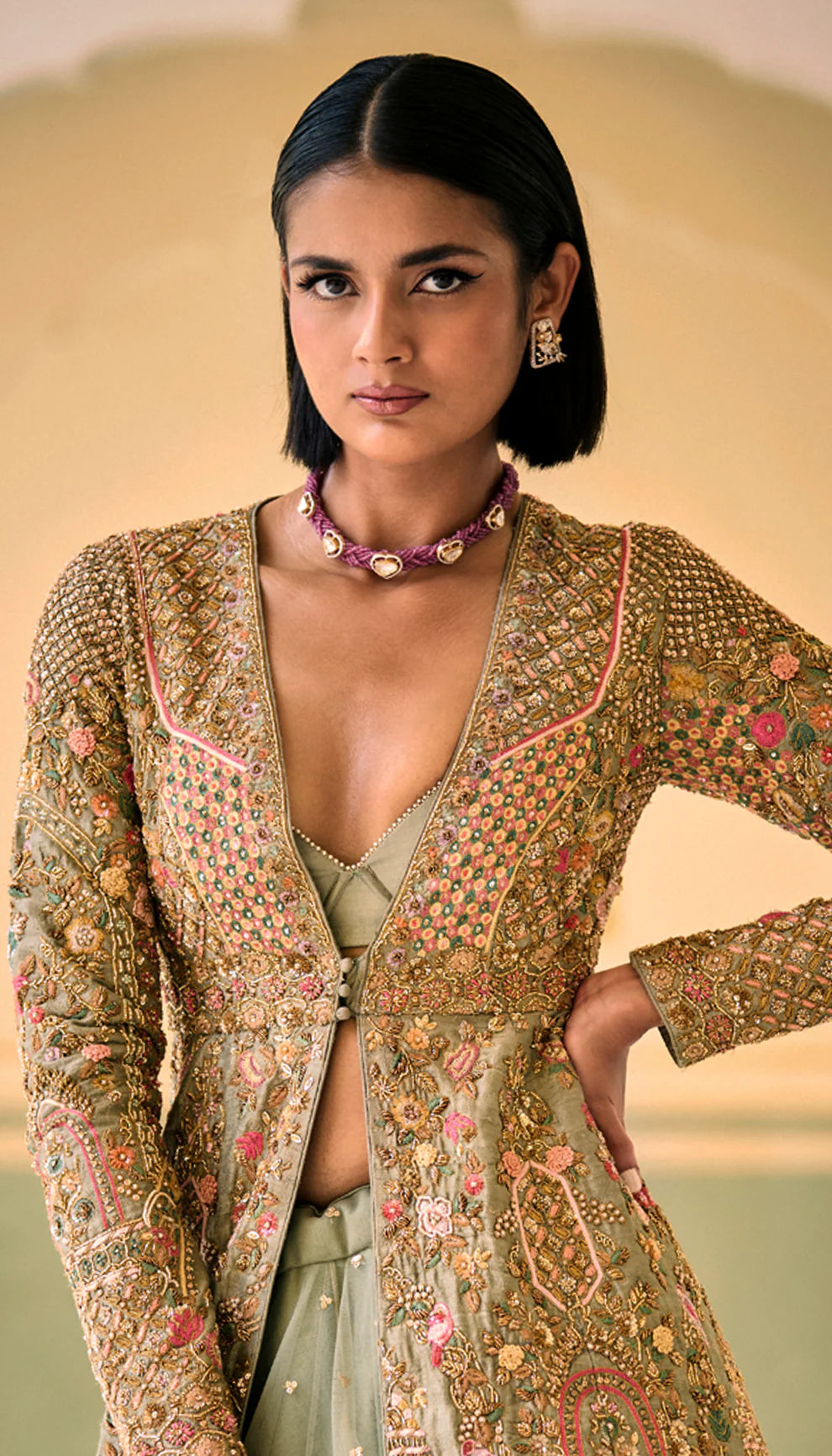 Amer Jacket Lehenga