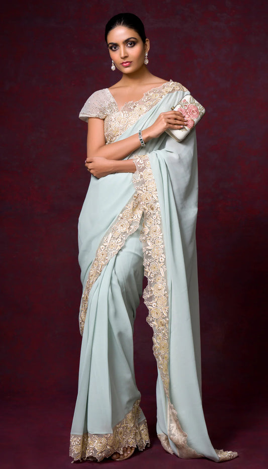 A Flowy Georgette Saree