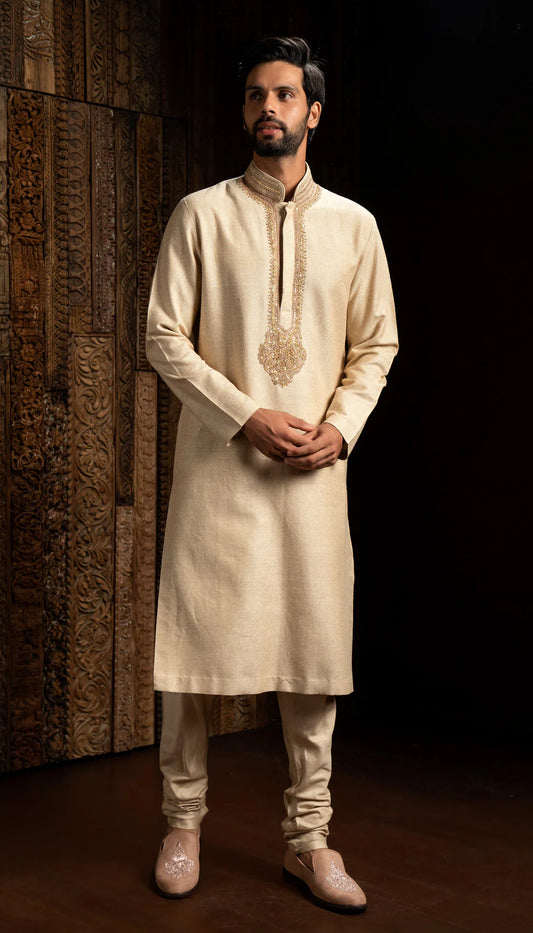 Beige Marodi Kurta