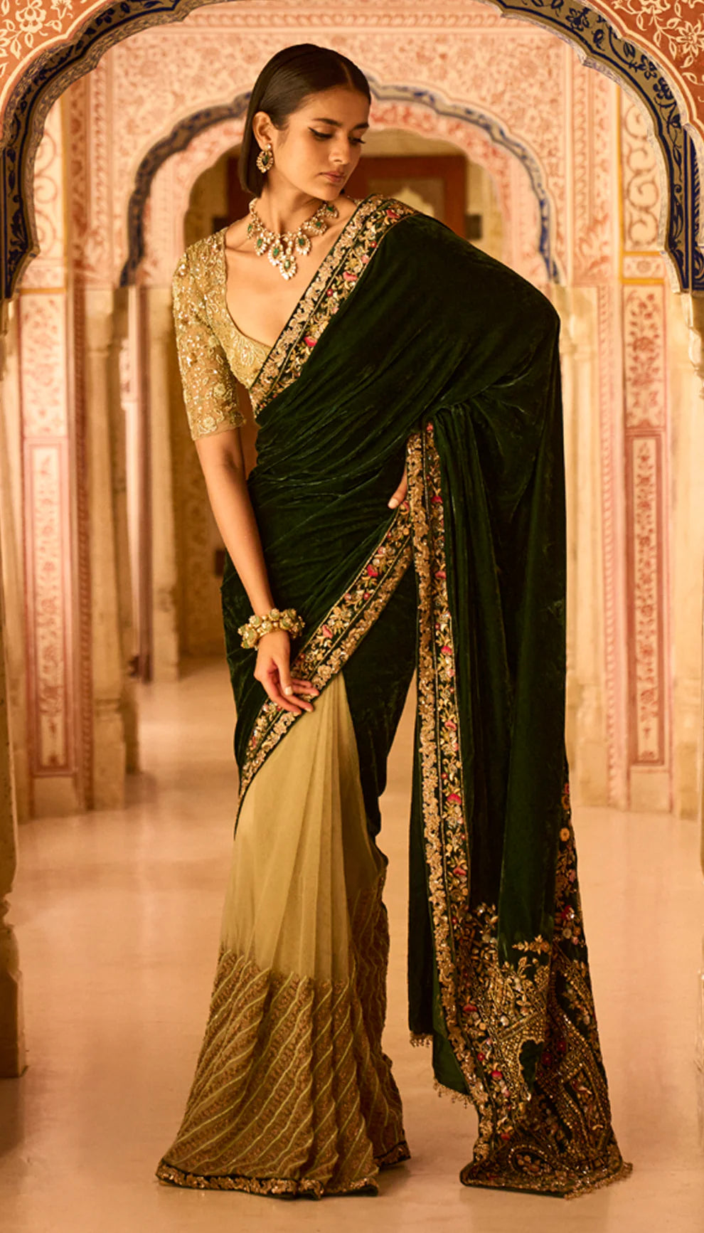 Amer Velvet Saree