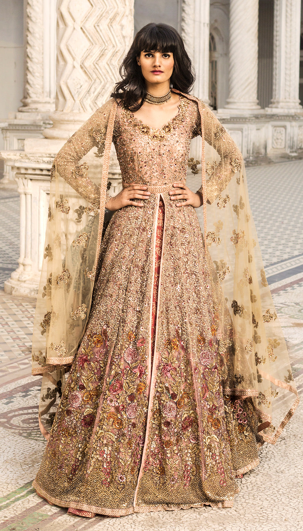 The Pale Blush Jacket Lehenga