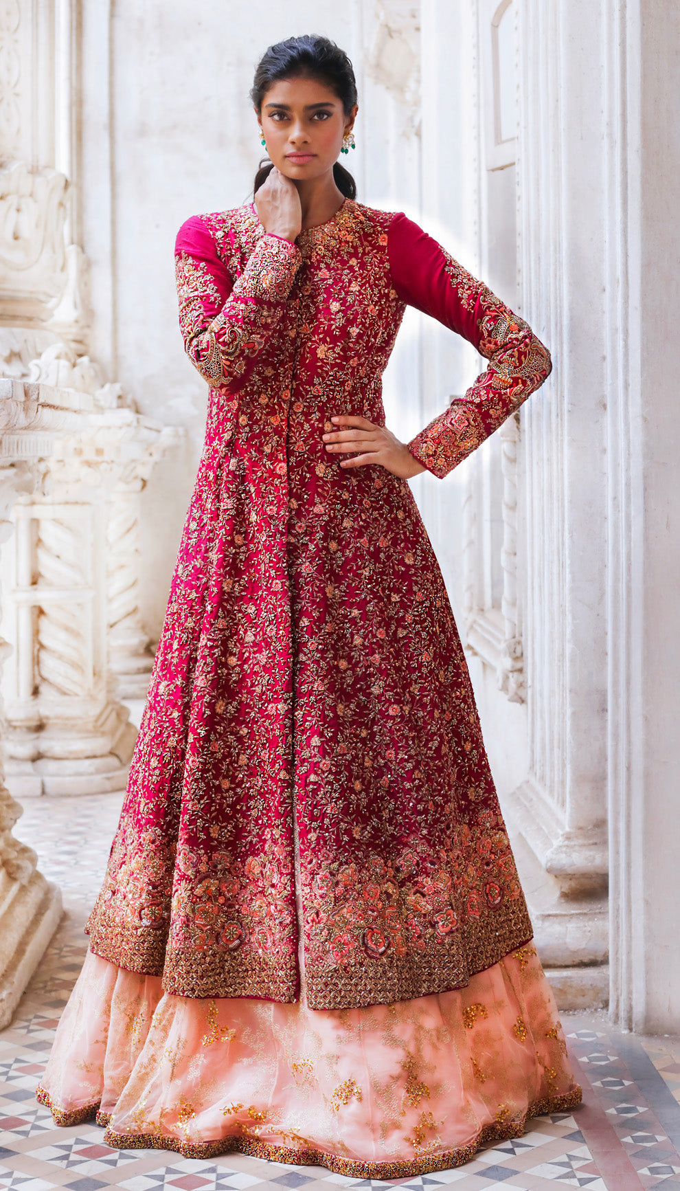 The Sangria Sherwani Lehenga