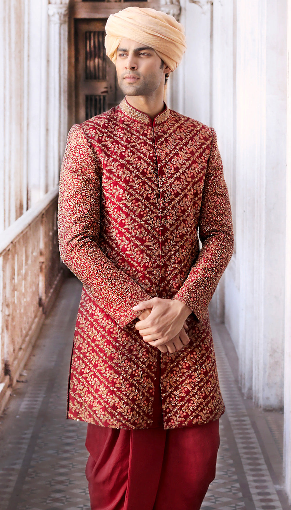 The Maroon Sherwani
