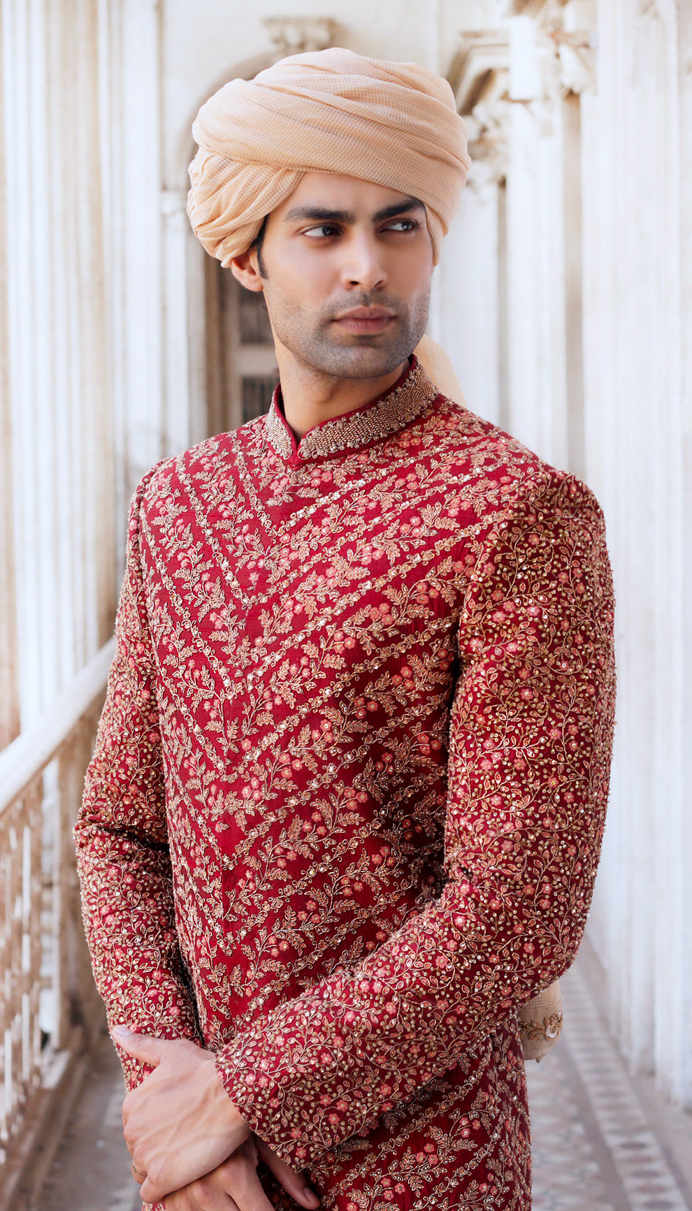 The Maroon Sherwani