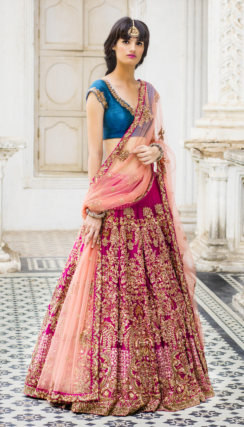 The Fuchsia Rose Lehenga
