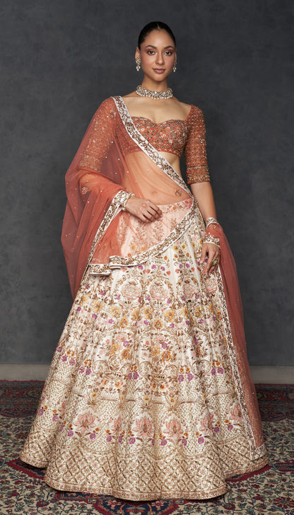Ivory Lotus Lehenga
