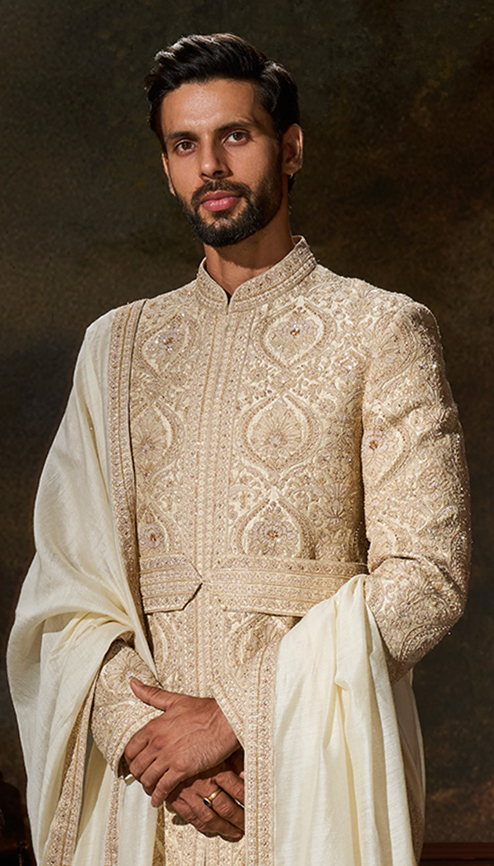 Vintage Ivory Sherwani